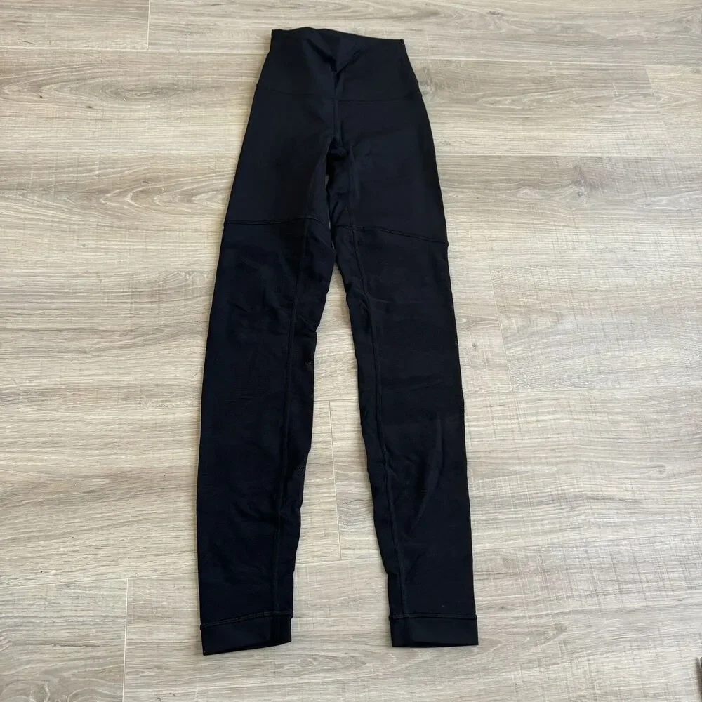 Lululemon Sheer Will High Rise Leggings 28” Camo Black Sz 2
